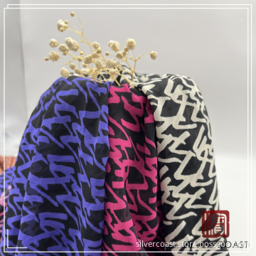 Buntes Pure Polyester -Twist -Chiffon -Tuch